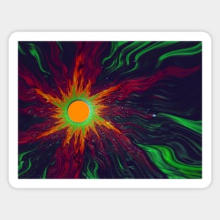 Fractal Sun Burst Sticker